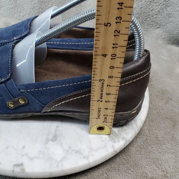 Natural Soul Shoes Womens Size 7 Blue & Brown Leather Slip On Loafers - Picture 5 of 9